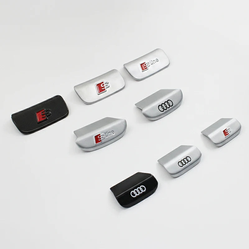 3D Metal Car Steering Wheel Emblem Sticker Interior Badge Accessories For Audi S Line A3 A4 A5 A6 A7 S3 Q5 Q7 Q2 Q3 S3 S4 S8 A8
