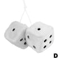 Fuzzy Plush Dice for Car Mirror Pair of Retro Pink Dice with White Dots for Car Interior Hanging Ornament Decoration